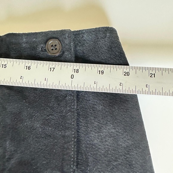 VTG‎ Coldwater Creek Black Suede Leather Skirt 2X Western Boho NWT Cowgirl - Picture 8 of 10